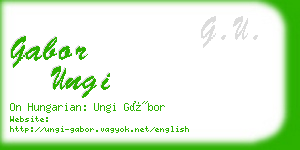 gabor ungi business card